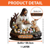 Il est ressuscité - Grand lit chrétien personnalisé à une couche, autoportant