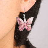 Boucles d'oreilles Hope Butterfly - personnalisées pour la sensibilisation au cancer du sein
