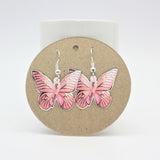 Boucles d'oreilles Hope Butterfly - personnalisées pour la sensibilisation au cancer du sein