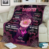 To My Daughter Breast Cancer Awareness Blanket 0622