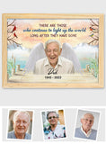 Illuminez le monde - Cadeau commémoratif en cas de décès - Cadre photo lumineux personnalisé