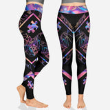 Ambiance Halloween Accepter Comprendre Aimer - Leggings de sensibilisation à l'autisme