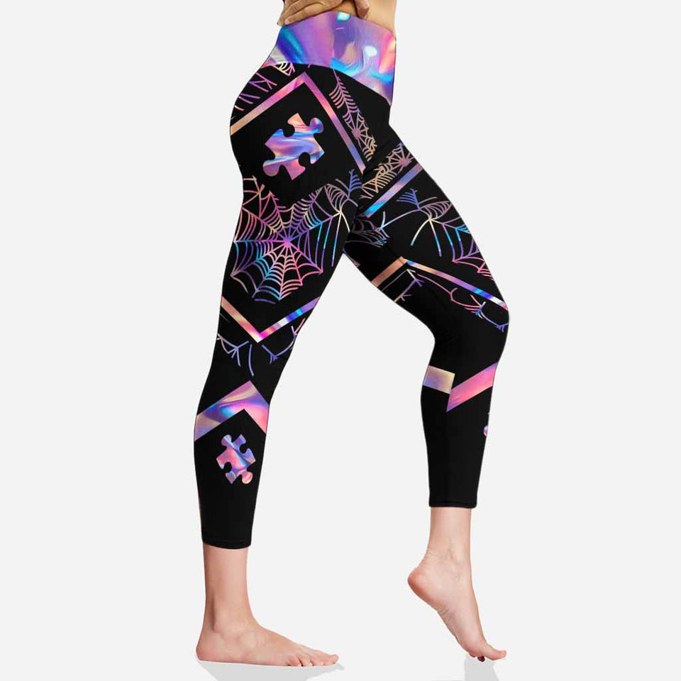 Ambiance Halloween Accepter Comprendre Aimer - Leggings de sensibilisation à l'autisme