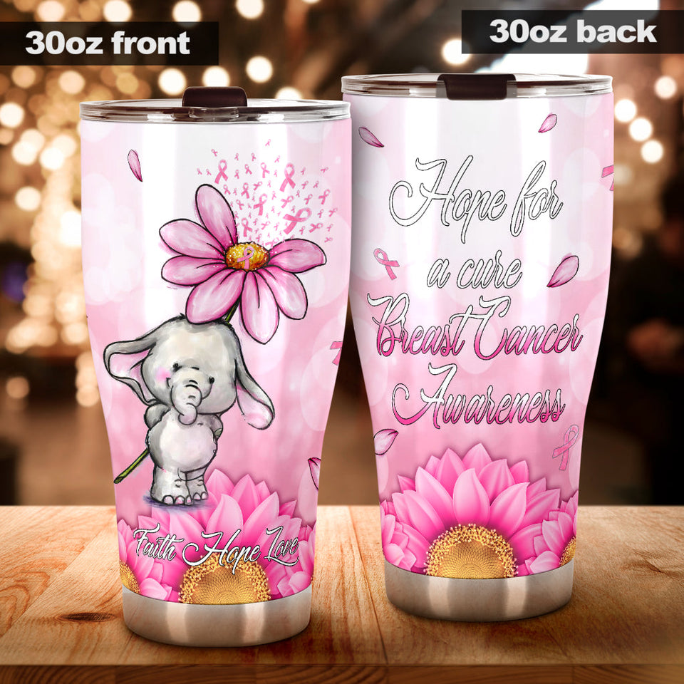 Hope For A Cure Breast Cancer Awareness Tumbler 0622