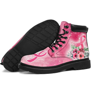 Sensibilisation au cancer du sein par des fleurs Bottes toutes saisons 0622