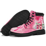 Sensibilisation au cancer du sein par des fleurs Bottes toutes saisons 0622