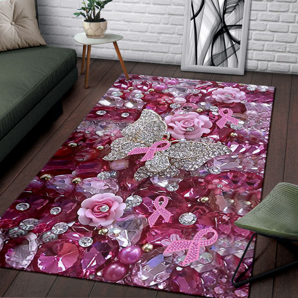 Tapis de sensibilisation au cancer du sein à motif de guerrière rose 0622