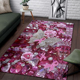 Tapis de sensibilisation au cancer du sein à motif de guerrière rose 0622