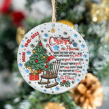 Christmas In Heaven - Memorial gift for loss of - Personalized Ceramic Circle Ornament