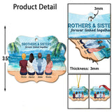 Brother And Sister Forever Linked Together - Personalized Memorial Ornament