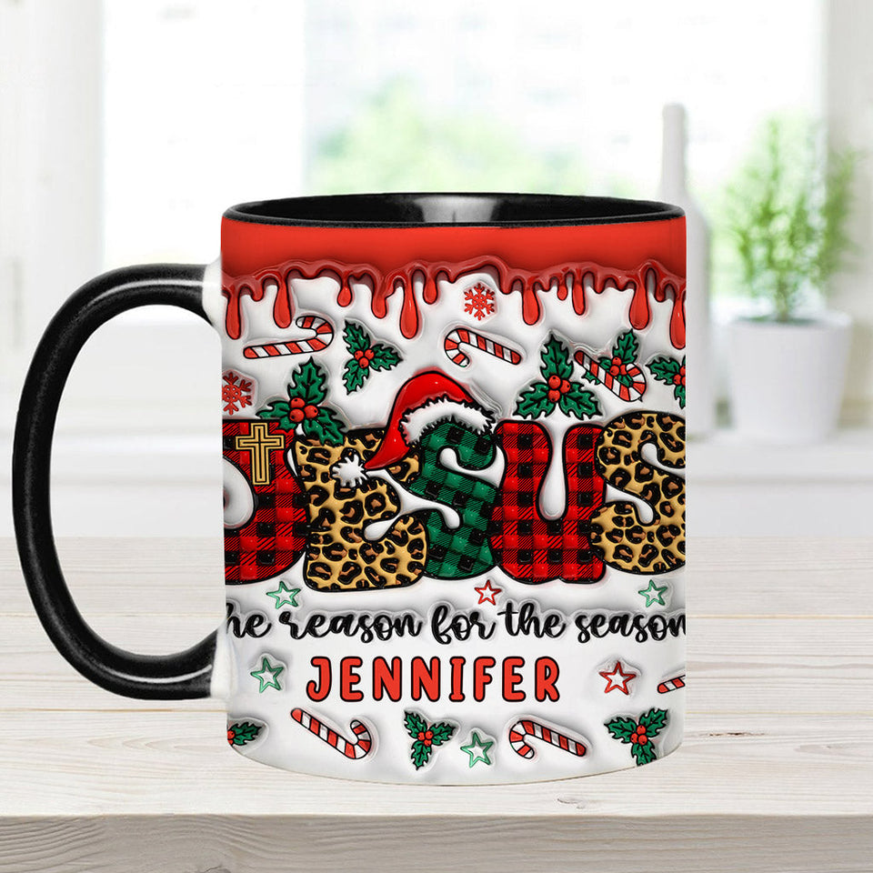 The Reason For The Season - Personalized Christian Accent Mug