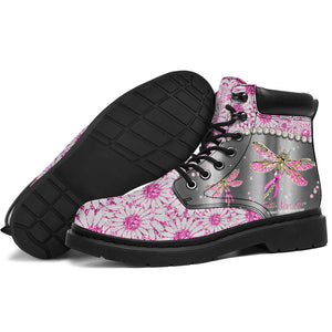 Foi, Espoir, Amour, Sensibilisation au cancer du sein, Bottes toutes saisons 0622 