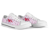 Chaussures basses Peace Love Cure pour la sensibilisation au cancer du sein 0622