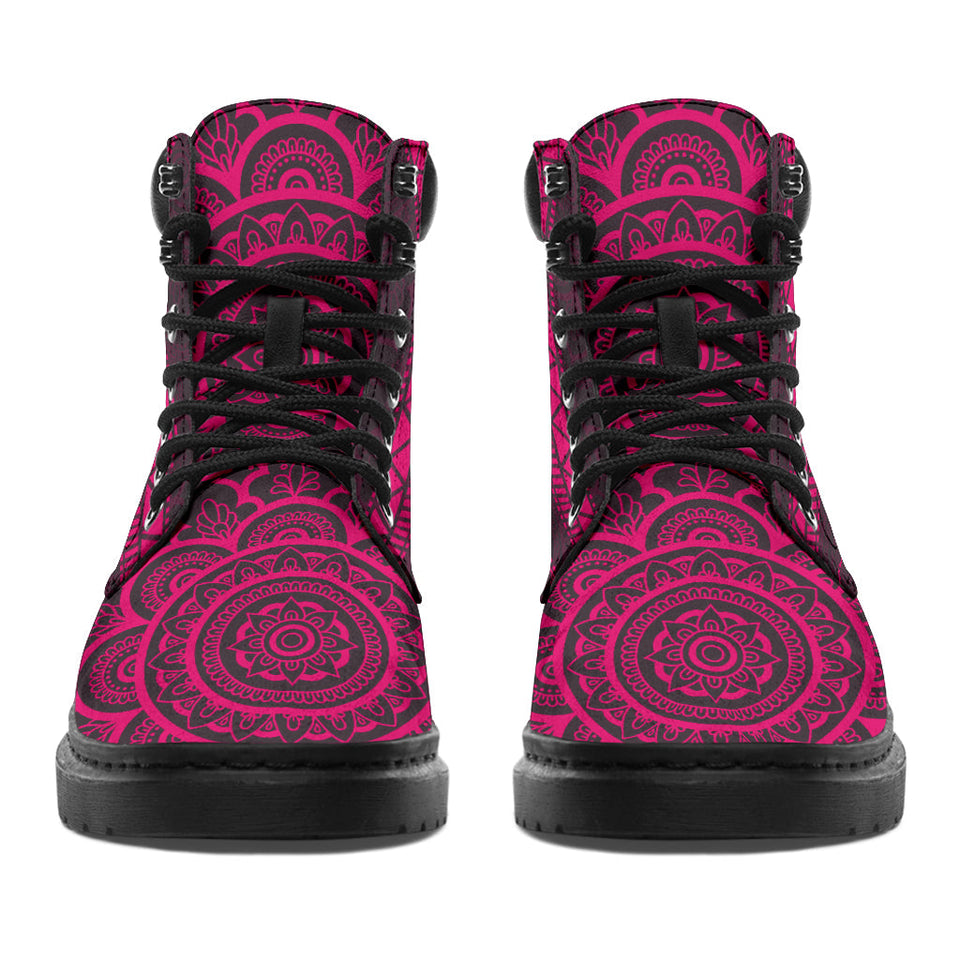 Mandala de sensibilisation au cancer du sein Bottes toutes saisons 0622