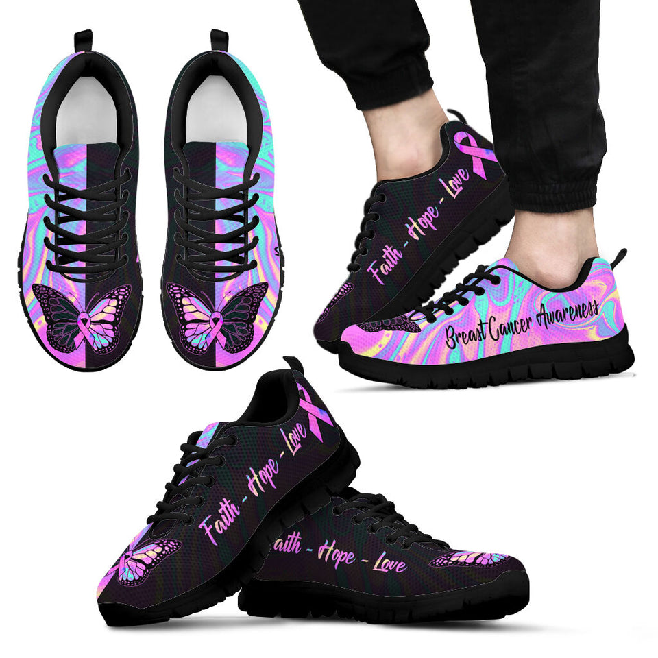 Baskets Faith Hope Love pour la sensibilisation au cancer du sein 0622