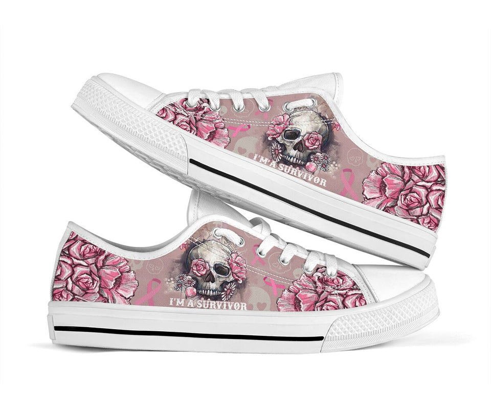 Chaussures basses « Je suis une survivante du cancer du sein » - Sensibilisation au cancer du sein - 0622