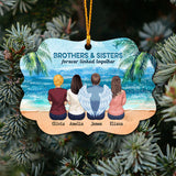 Brother And Sister Forever Linked Together - Personalized Memorial Ornament