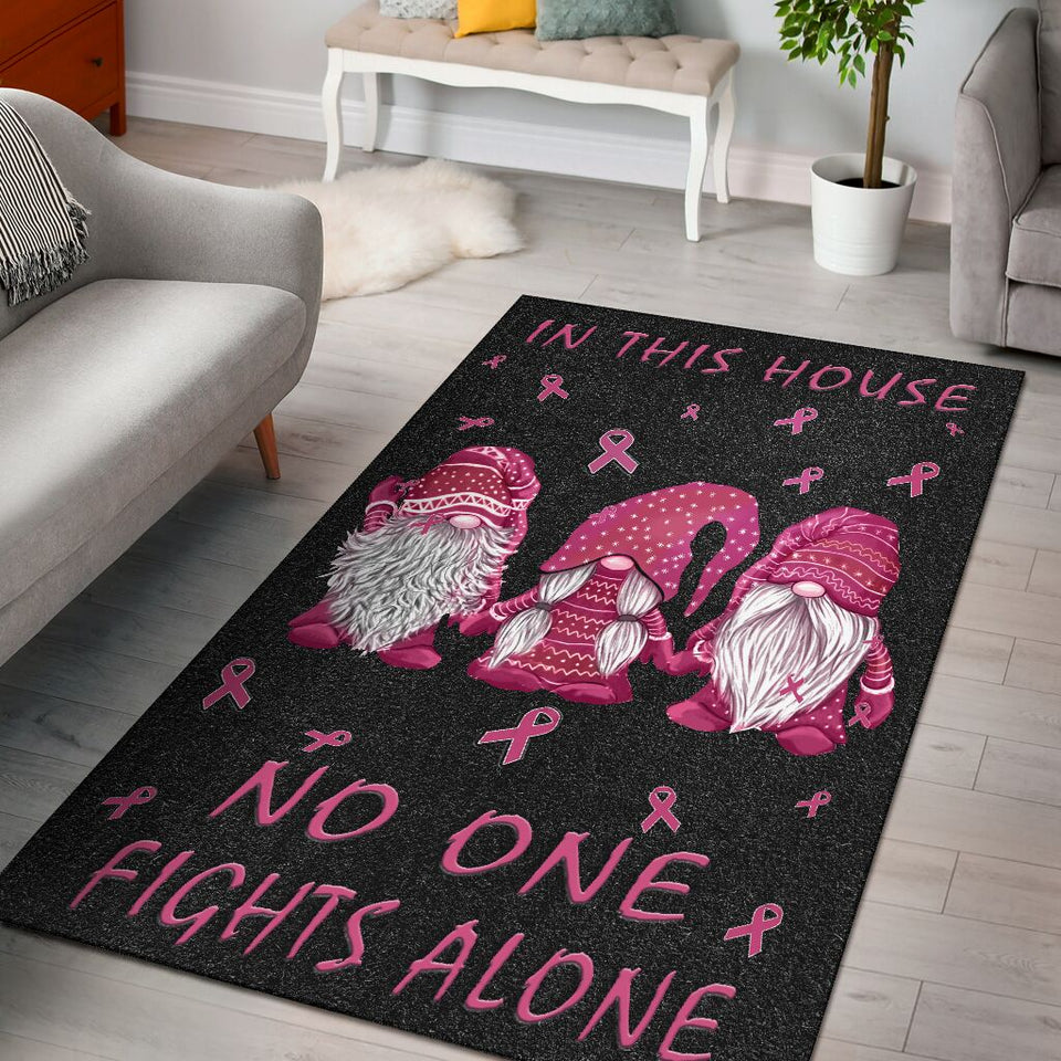 Dans cette maison, on n'abandonne jamais - Tapis de sensibilisation au cancer du sein 0622