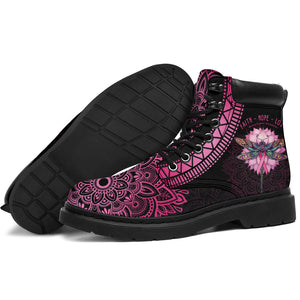 Bottes toutes saisons Dragonfly Faith Hope Love Sensibilisation au cancer du sein 0622