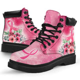 Sensibilisation au cancer du sein par des fleurs Bottes toutes saisons 0622