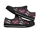 Restez calme et luttez ! Survivante du cancer du sein. Chaussures basses de sensibilisation au cancer du sein 0622