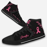 Vous ne marcherez jamais seul(e) - Chaussures montantes personnalisées pour la sensibilisation au cancer du sein