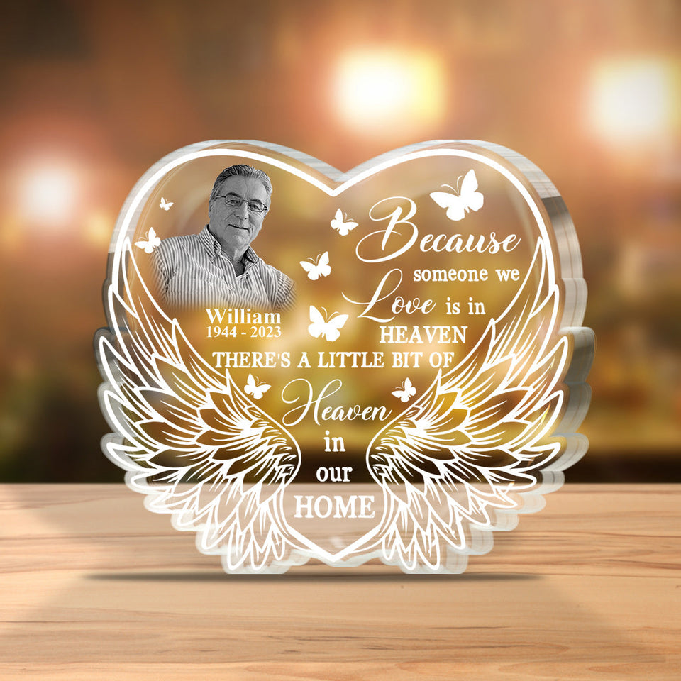 Un être cher est au ciel - Plaque commémorative personnalisée en acrylique.