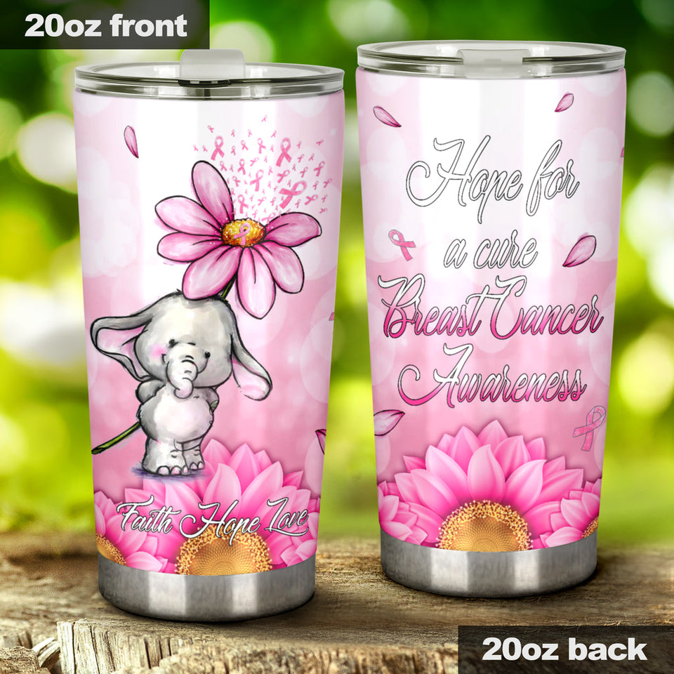 Hope For A Cure Breast Cancer Awareness Tumbler 0622