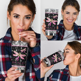 Faith Hope Love - Breast Cancer Awareness Tumbler With Rhinestone Pattern Print 0622