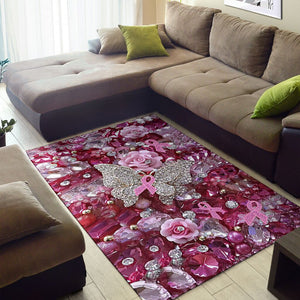 Tapis de sensibilisation au cancer du sein à motif de guerrière rose 0622