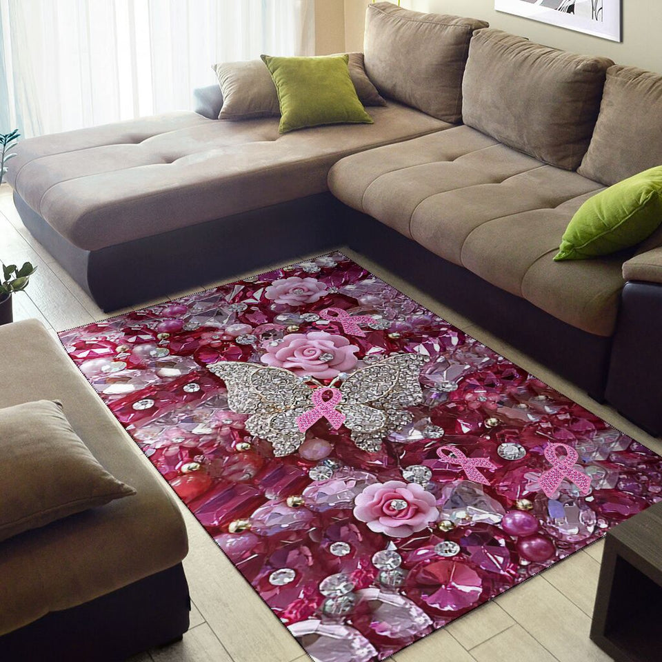 Tapis de sensibilisation au cancer du sein à motif de guerrière rose 0622