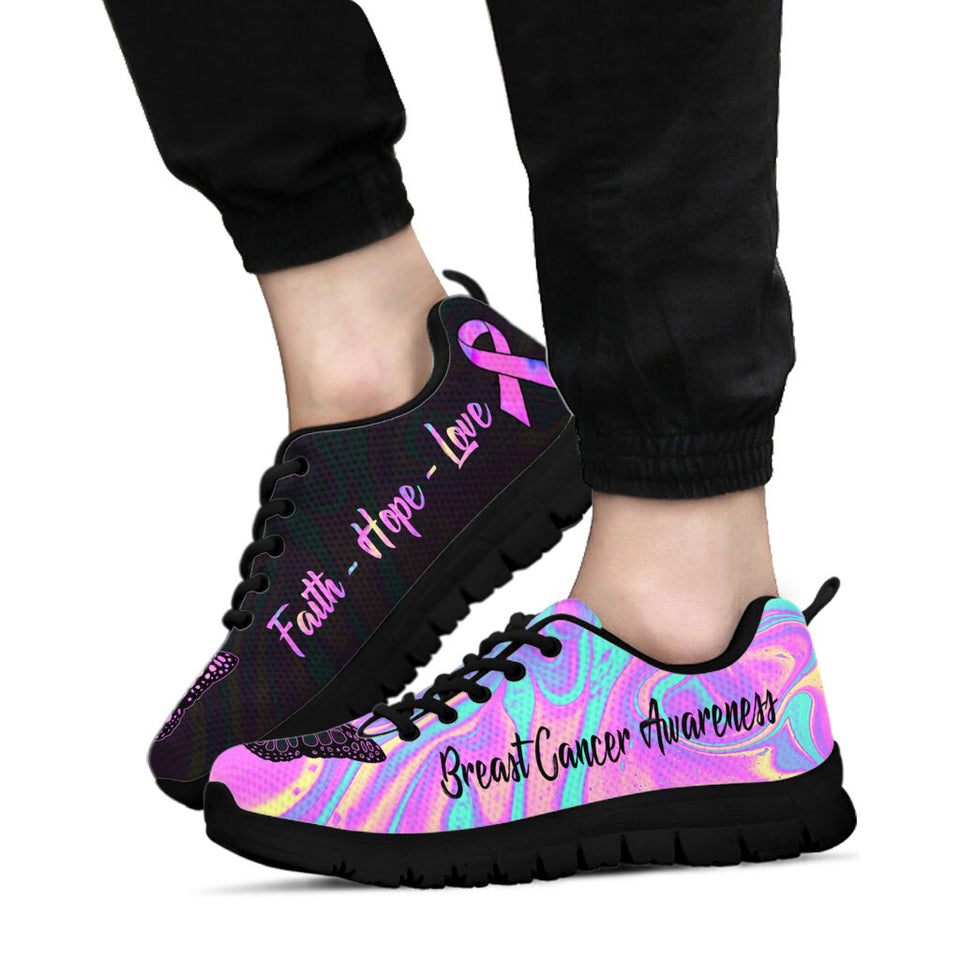 Baskets Faith Hope Love pour la sensibilisation au cancer du sein 0622