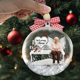 In Loving Memory Memorial Bench - Personalized Memorial Snow Globe Ornament