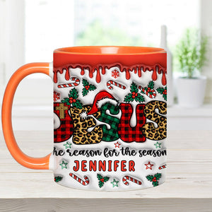 The Reason For The Season - Personalized Christian Accent Mug