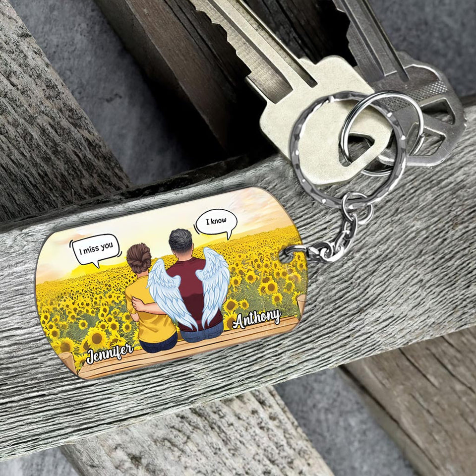 Always On Our Mind - Personalized Memorial Stainless Steel Keychain
