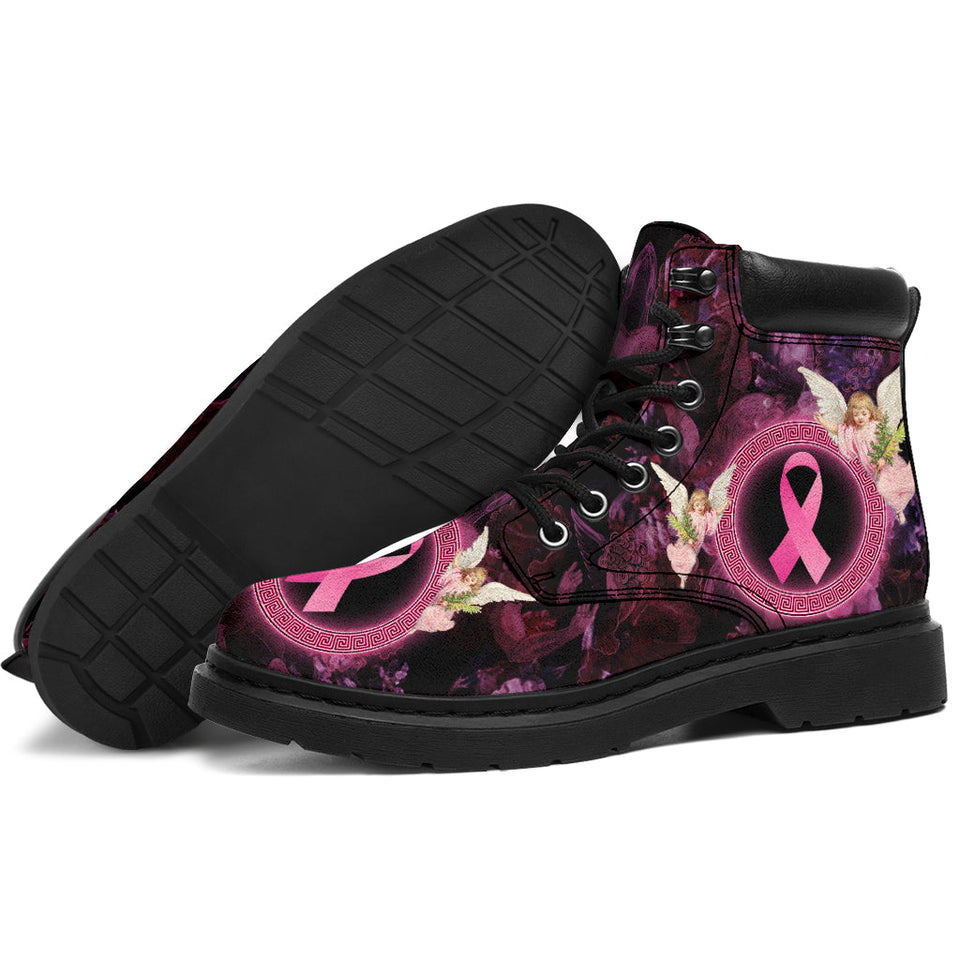 Foi, Espoir, Amour, Ange, Sensibilisation au cancer du sein, Bottes toutes saisons 0622
