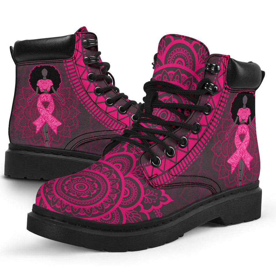 Mandala de sensibilisation au cancer du sein Bottes toutes saisons 0622