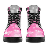 Bottes toutes saisons Peace Love Cure Sensibilisation au cancer du sein 0622 