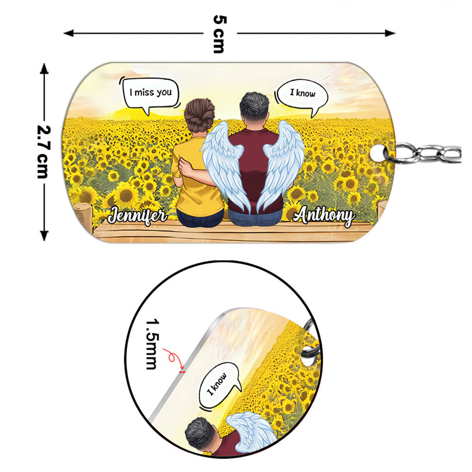 Always On Our Mind - Personalized Memorial Stainless Steel Keychain