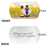 Always On Our Mind - Personalized Memorial Stainless Steel Keychain