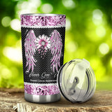 Gobelet de sensibilisation au cancer du sein avec motif strass « Foi, Espoir, Amour » 0622