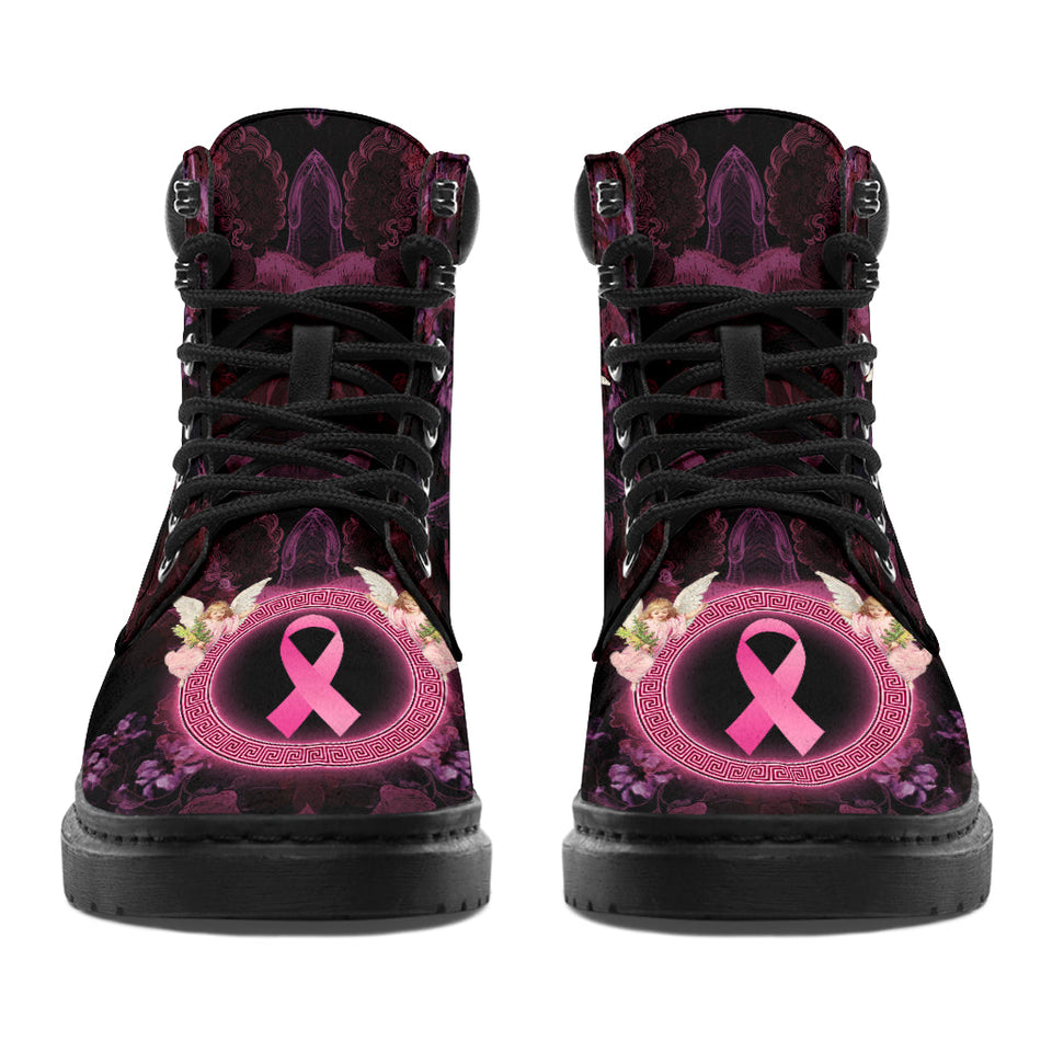 Foi, Espoir, Amour, Ange, Sensibilisation au cancer du sein, Bottes toutes saisons 0622