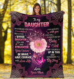 To My Daughter Breast Cancer Awareness Blanket 0622