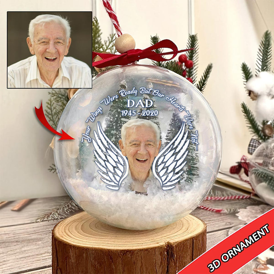 Tes ailes étaient prêtes - Cadeau commémoratif en cas de décès - Boule à neige personnalisée