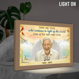 Illuminez le monde - Cadeau commémoratif en cas de décès - Cadre photo lumineux personnalisé