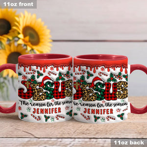 The Reason For The Season - Personalized Christian Accent Mug