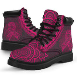 Mandala de sensibilisation au cancer du sein Bottes toutes saisons 0622