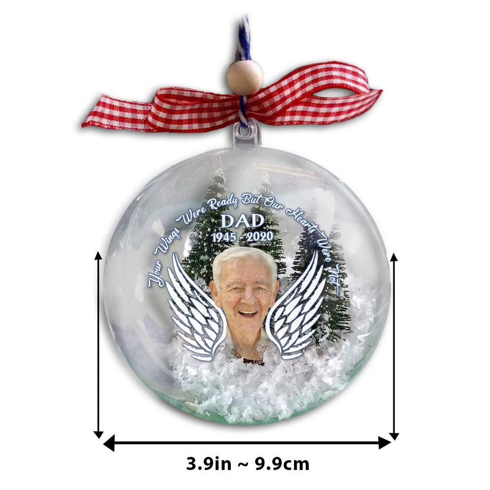 Tes ailes étaient prêtes - Cadeau commémoratif en cas de décès - Boule à neige personnalisée