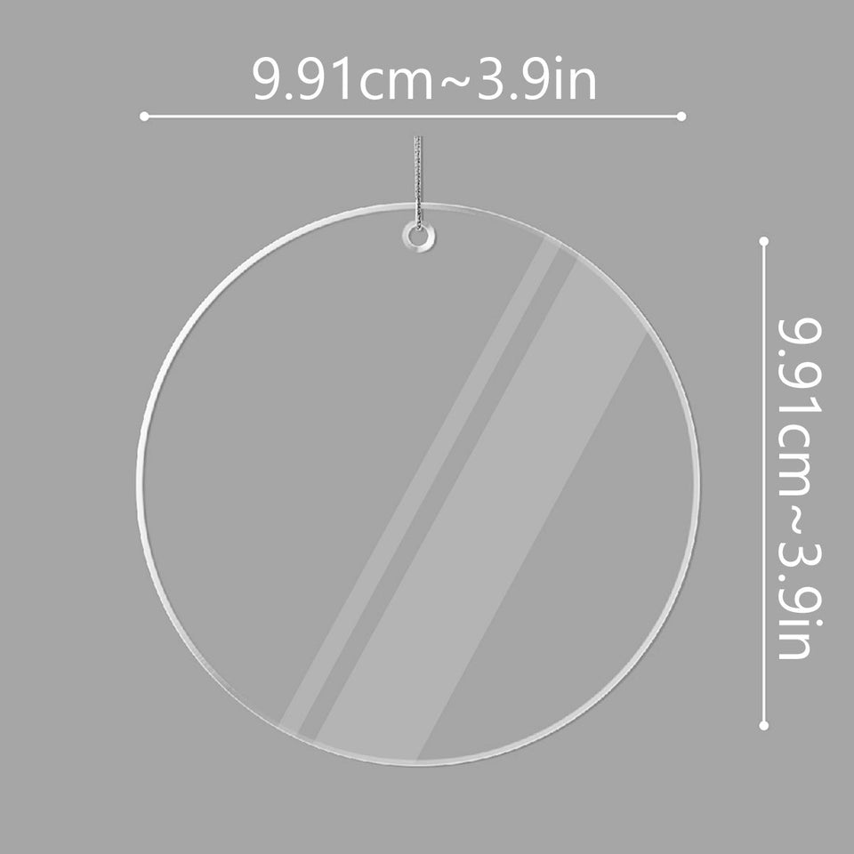 Je suis toujours avec toi - Ornement commémoratif transparent personnalisé en forme de cercle - Je suis toujours avec toi