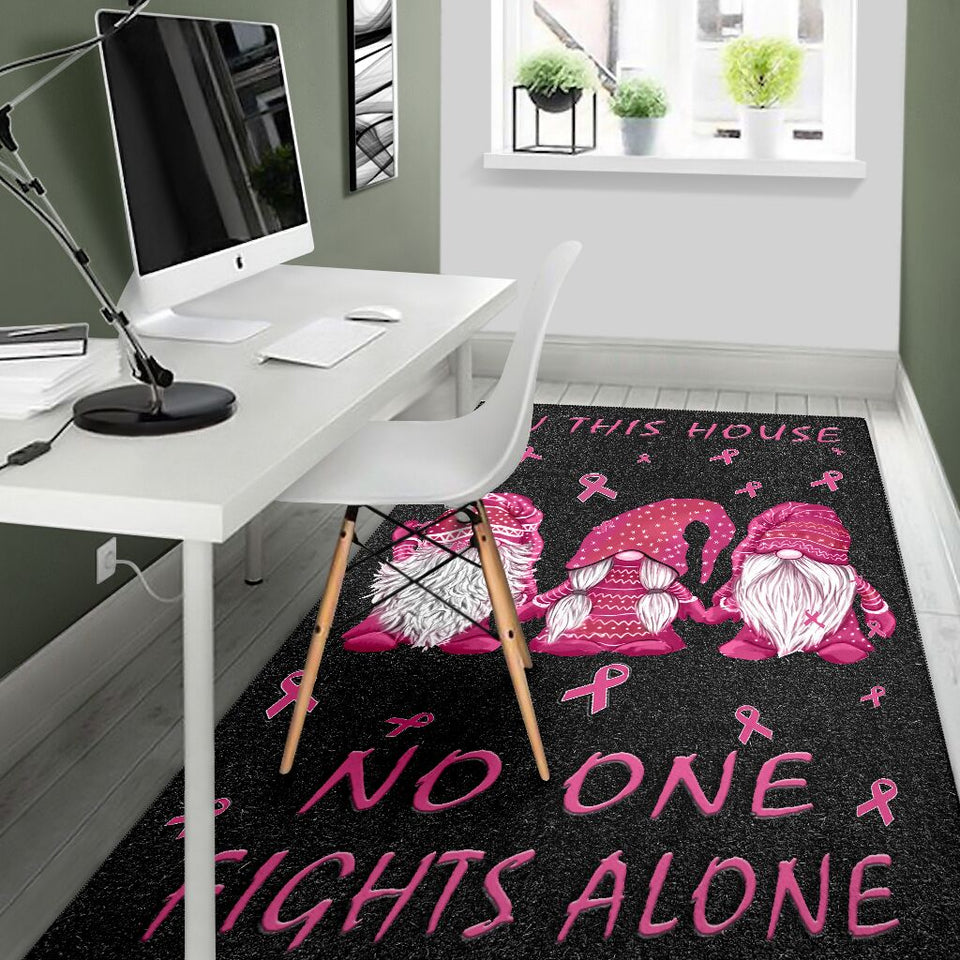 Dans cette maison, on n'abandonne jamais - Tapis de sensibilisation au cancer du sein 0622